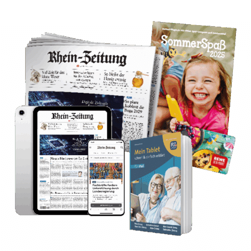 Gedruckte Zeitung, Tablet (E-Paper), iPad, Handy (Rhein-Zeitung.de), Summi Beilage, Tablet Ratgeber