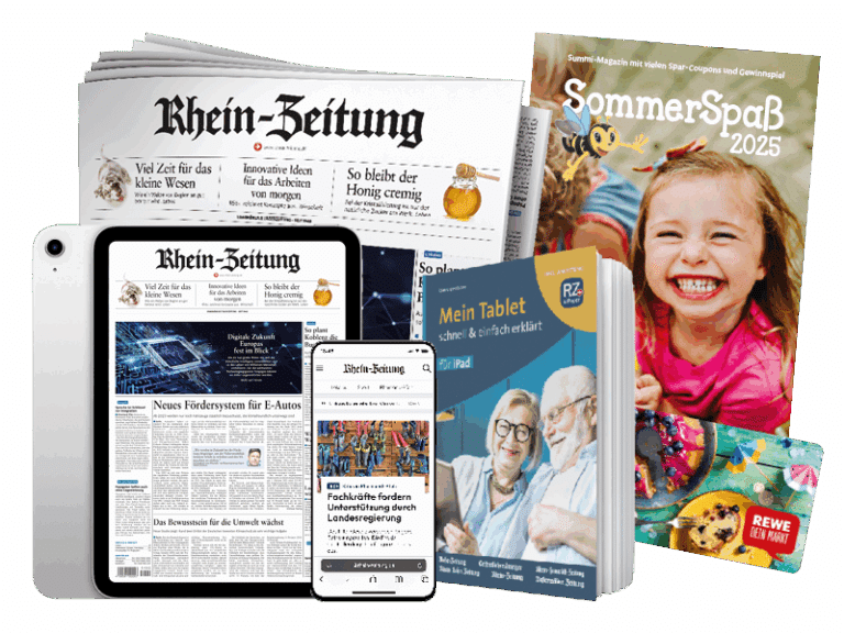 Gedruckte Zeitung, Tablet (E-Paper), iPad, Handy (Rhein-Zeitung.de), Summi Beilage, Tablet Ratgeber