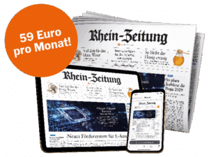 Aktion Azubi Abo: Zeitung und Tablet (E-Paper Rhein-Zeitung) mit Handy (E-Paper Rhein-Zeitung) und Störer (orange): 59 Euro im Monat!