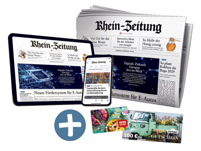 Gedruckte Zeitung, Tablet (E-Paper), iPad, Handy (Rhein-Zeitung.de),, AralSuperCard, Geschenkkarte, Dehner-Gutschein, 80 € Bargeld